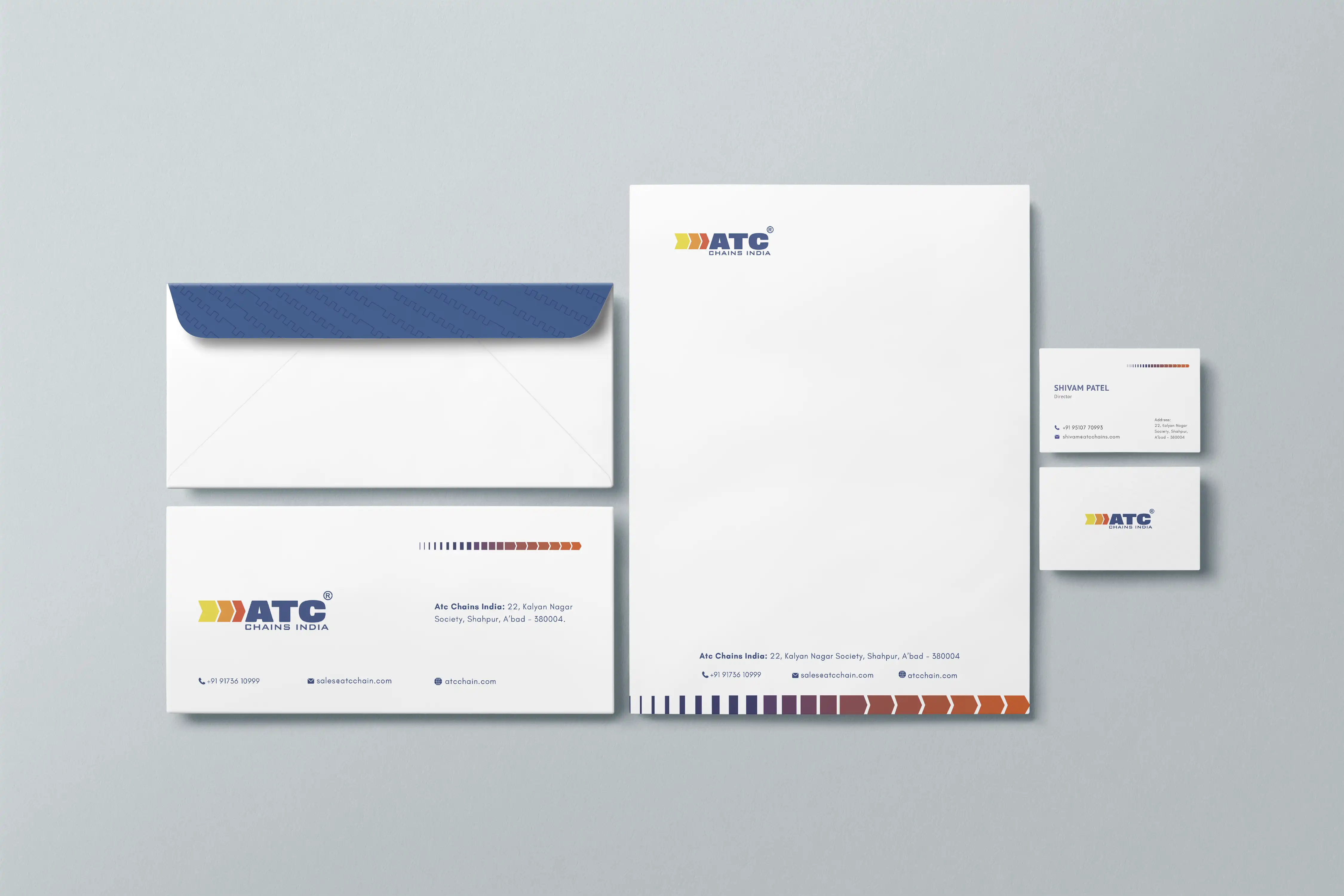 ATC Chains India Brand Identity Mockups