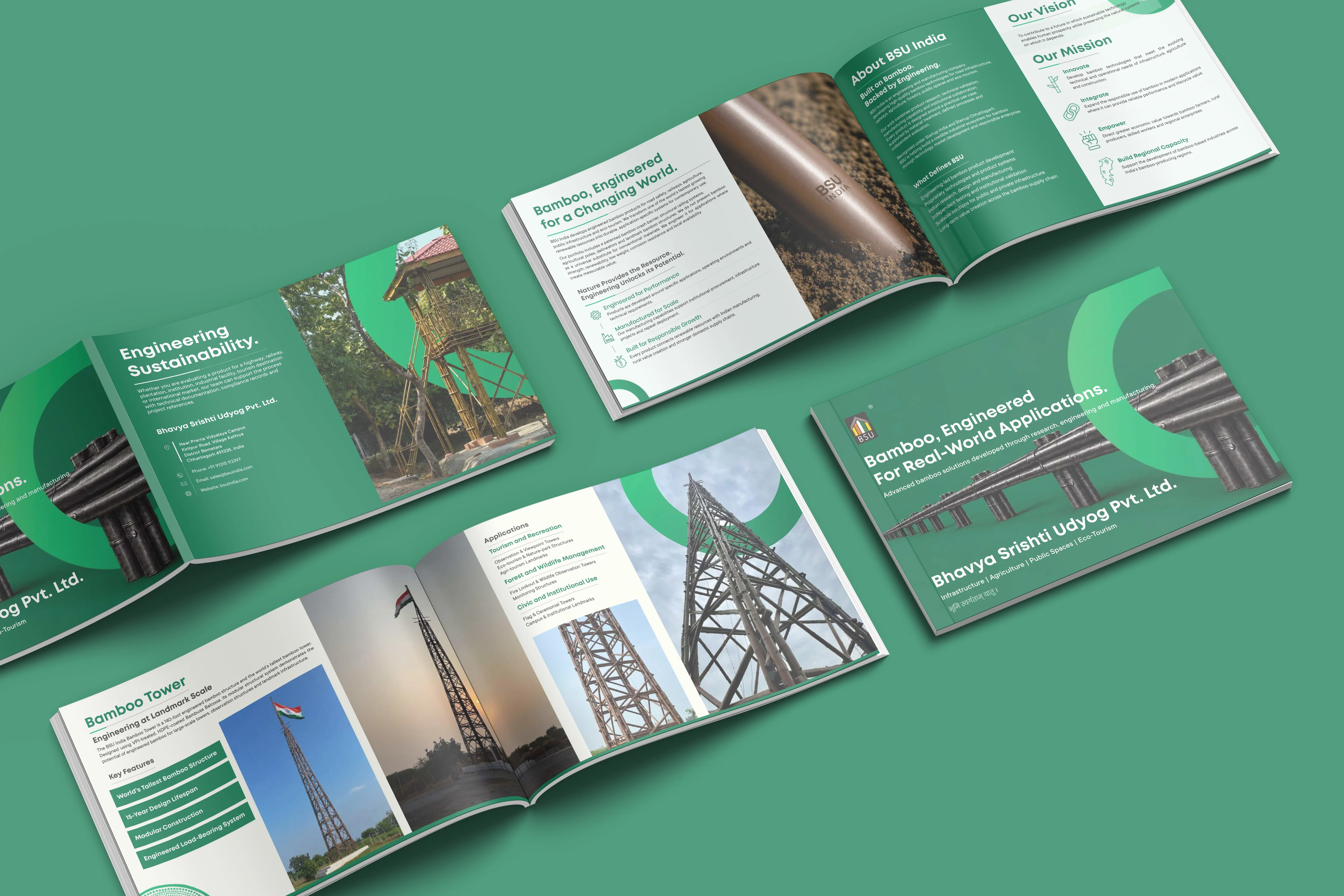 Bhavya Srishti Udyog brochure mockup design by Pragyan